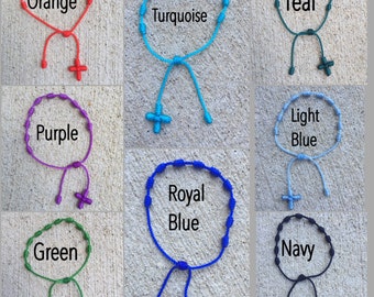 Style 1 - Handmade Knotted Rosary Bracelet - now in 42 colors