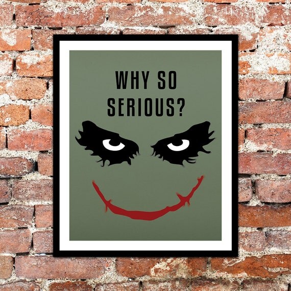 Why so serious The Joker. Wall art printable by CreativeOaf