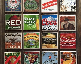 Beer Coasters ~ Ceramic Tile with Cork Backing ~ Your Choice of Four