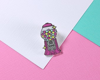 Gumball Machine Enamel Pin // lapel pin, hard enamel pin // Elorasaurus Collab // EP100