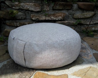 Cover for Zafu / Organic Hemp floor cushion Without Filler Buckwheat hulls /Organic Meditation cushion/pillow seat/Meditation Yoga Organic