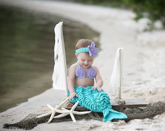 Mermaid photo prop, mermaid costume, baby mermaid outfit, toddler mermaid outfit