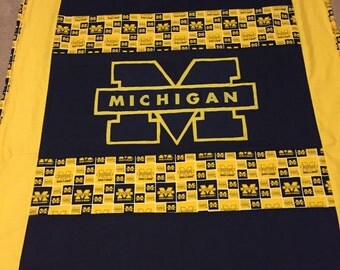 Items similar to Handmade University of Michigan Newsboy Crochet Beanie ...