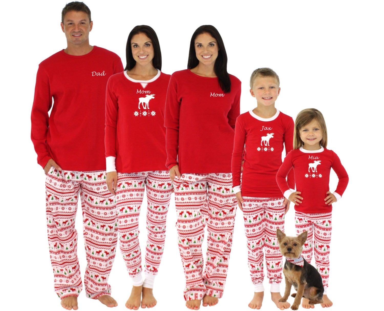 Embroidered Family Christmas Pajamas Personalized by FamilyPajamas