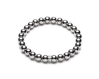 Luxury ball bracelet • 6 mm • silver