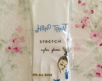Vintage "Hand Treat" Stretch Nylon Gloves