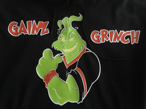 GAINZ Grinch Gym Work Out Weight Lifting Men's by VinyDesignz