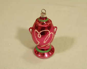 Vintage Pink Glass Urn Ornament