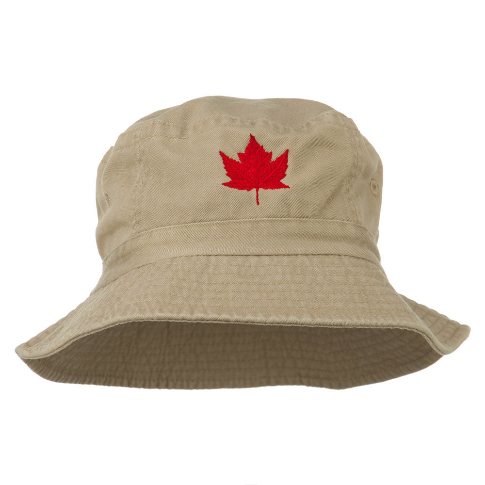 Canada Maple Leaf Embroidered Bucket Hat
