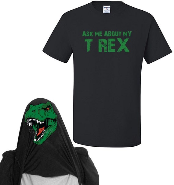 Ask Me About My T Rex Funny Flip Up T Shirt Dinosaur By Ngtshop 