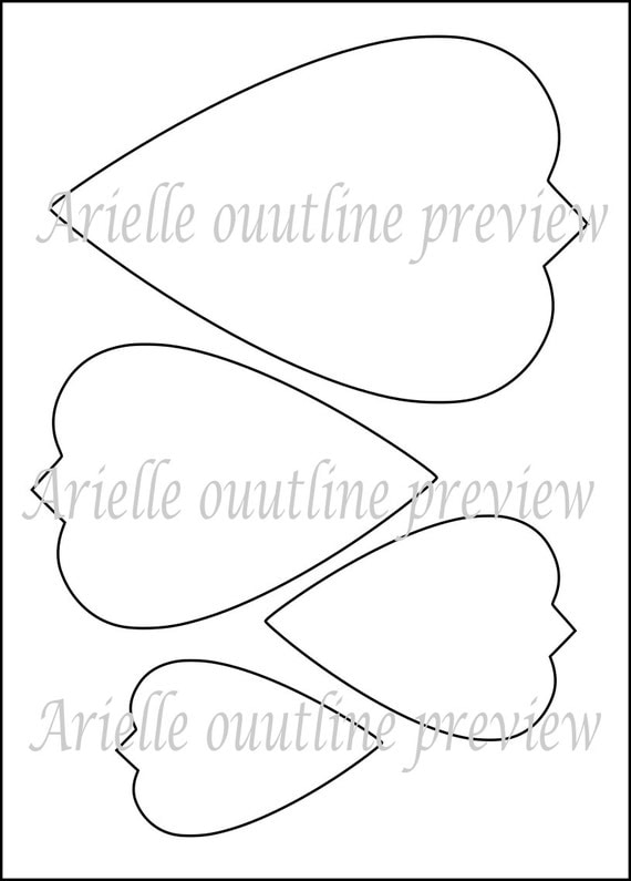 Petal 17 Pdf Printable Giant Diy Paper Flower Templates Pdf Petal 1 