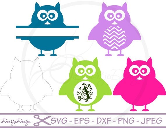 Download SVG Monogram Owl Vector Files Svg files for cricut Owl