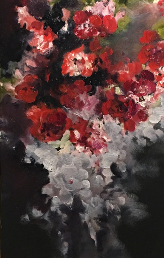 Rosy Rendezvous // Oil Painting // Original Oil Painting