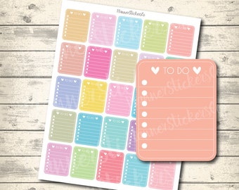 SALE 40% OFF To Do Checklist Printable Eclp, Erin Condren Printable Planner Stickers, Spring Pastel Full Box mixed colors, PDF + Jpeg + Png