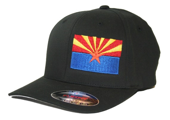 Arizona State Flag Hat Flexfit Curved Bill Cap Patriotic Flag