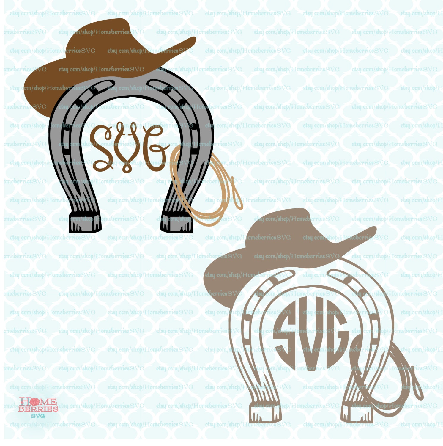 Download Western Theme Monogram Frame svg Wild West svg Cowboy svg