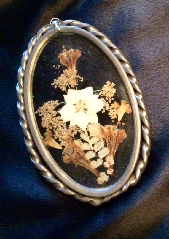 Pressed Flowers Under Glass Wall or Window by DuTeauDiscoveries