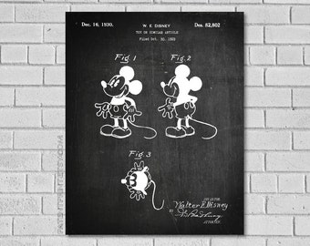 Mickey Mouse Print, Mickey Mouse Patent, Mickey Mouse Poster, Mickey Mouse Art, Mickey Mouse Decor, Mickey Mouse Wall Art, Mickey EF802