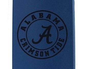 Laser engraved College Pride Roll Tide University of Alabama Crimson Tide PU leather iPhone 5/5s/SE case