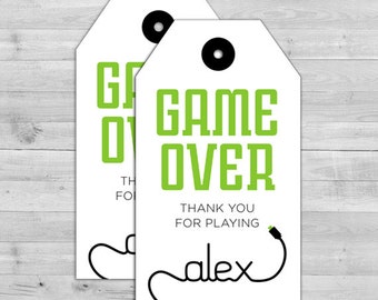Video Game Party Favors, Video Game Favors, Video Game Party Favor Tags, Gamer Party Favors, Video Game Party Supplies Gamer Party Printable