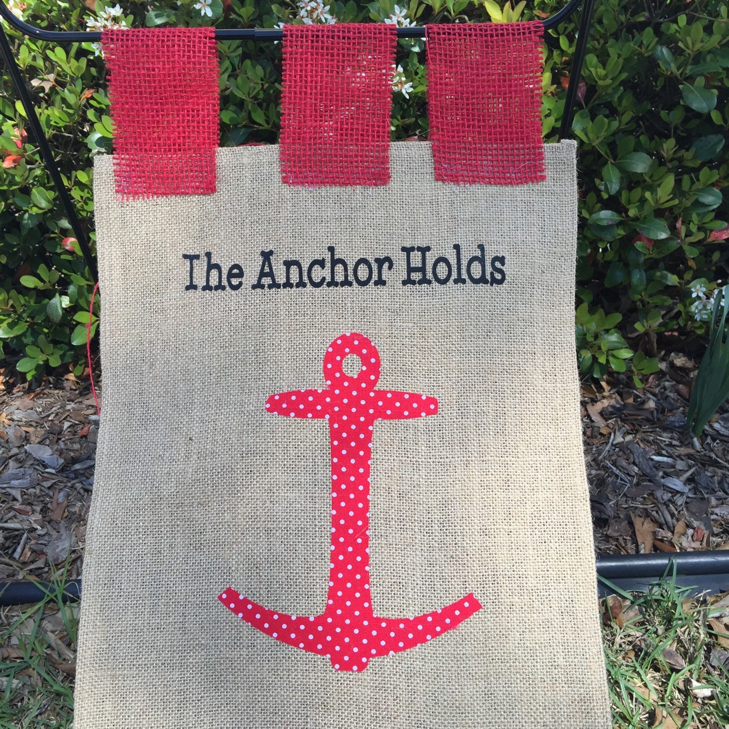 Burlap Garden Flag