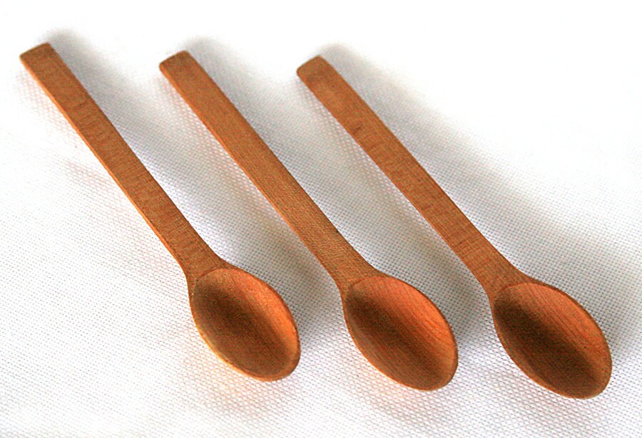 Wood teaspoon set Wooden teaspoon set Wood by GalychWoodWorks