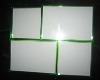 Lime Green Four Photo Offset Picture Frame