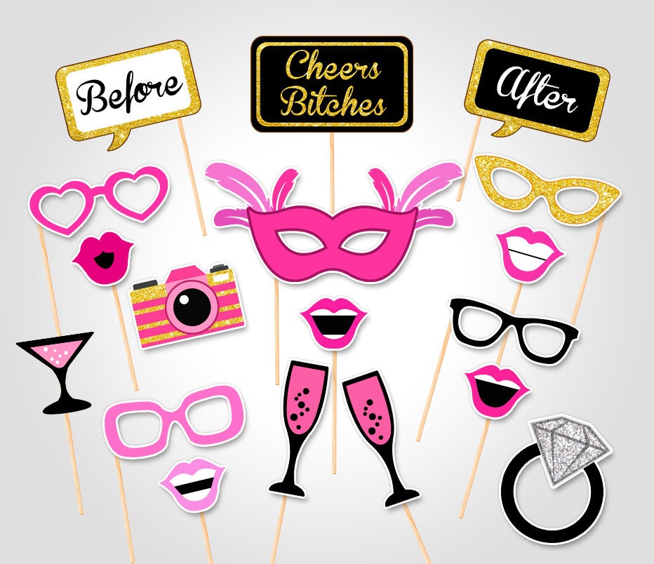 Printable Photo Booth Props Hen Party | hen party printable photo booth props bridal shower party Printable Photo Booth Props Hen Party | hen party printable photo booth props bridal shower party