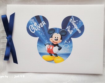 Personalised Mickey DISNEY AUTOGRAPH BOOK / Memory Scrapbook Album
