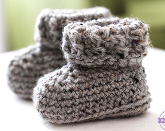 The Parker Crochet Baby Booties Pattern pdf instant digital download