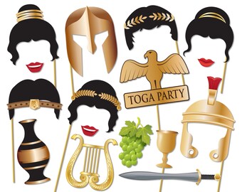 Toga Party Photo booth Props Set - Game of Thrones, Ancient Greece, Ancient Rome, Roman Photo Booth Props - 0181