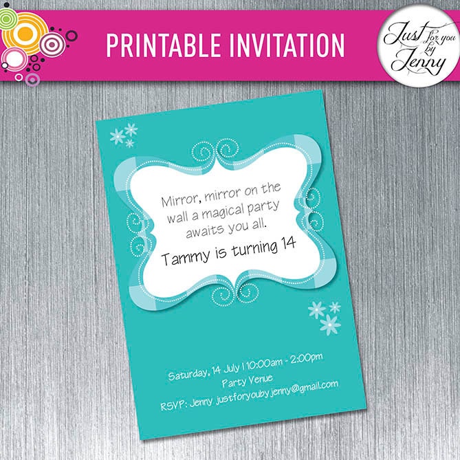 Printable Generic birthday invitation