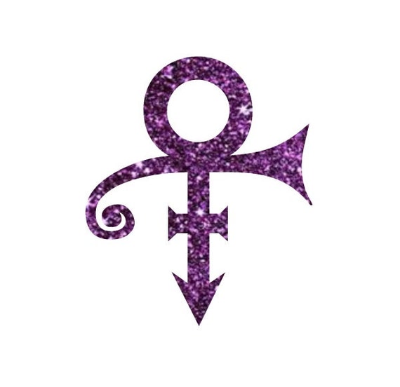Prince symbol iron on glitter decal heat by MOApartystickers