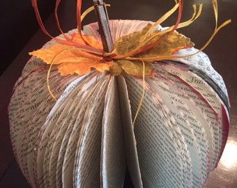 Book Pumpkin or Christmas Tree