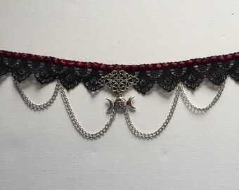 Victorian choker ~ red