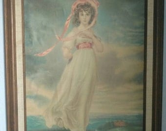 Vintage 1920's Pinkie Girl Numbered Litho