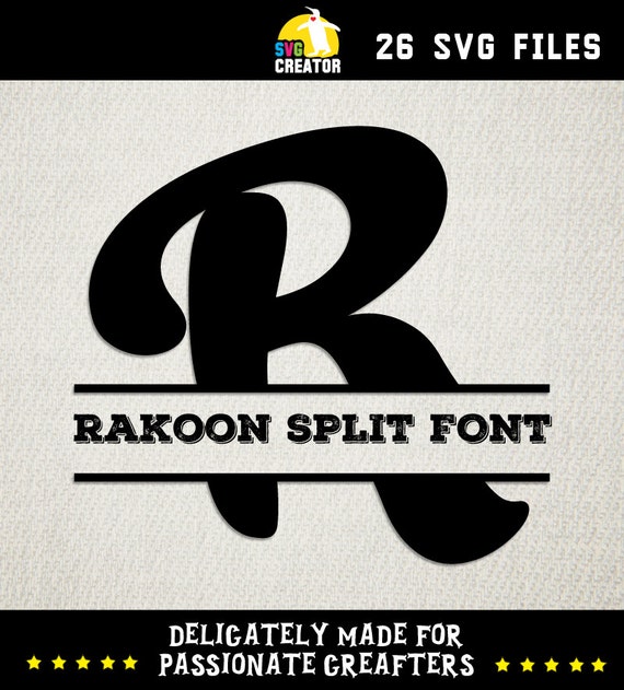 Download Rakoon Split Fonts SVG Split monogram svg font by SVGCREATOR