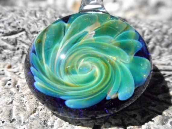 heady glass pendant heady pendant glass jewelry blue green glass swirling universe - Heady Glass Pendants heady glass pendant heady pendant glass jewelry blue green glass swirling universe - Heady Glass Pendants
