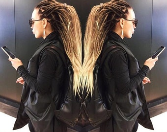 NATURAL looking DREADS. free shipping. single or double ended dreadlocks. CROCHET or classic. Black to brown to blonde x10 or full set