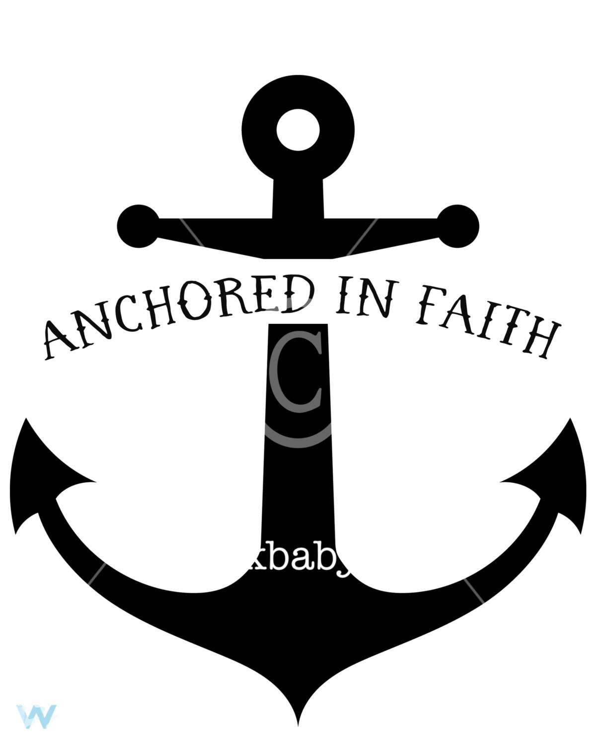 Anchored in faith printable download digital file by UneekBaby