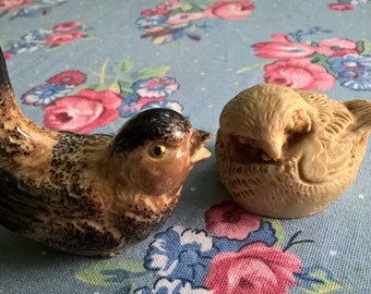 vintage set of two birds