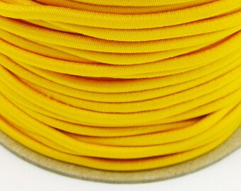5, 10, 50 m rubber cord 2 mm yellow