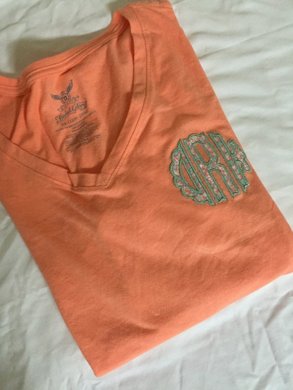 v neck monogram shirt