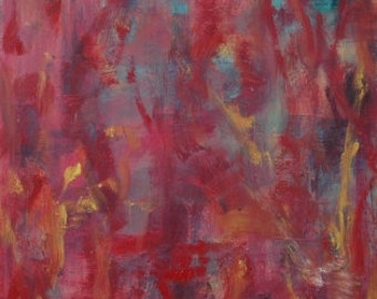 Abstract in red - oil on canvas - 30 x 40 - 2015