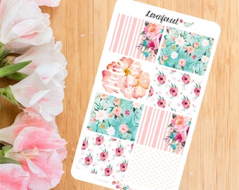 watercolor full box planner sticker| | watercolor planner stickers | FB013