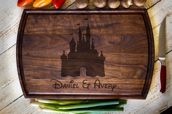 Custom Cutting Board Disney Castle Personalized Cutting