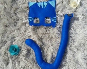 Pj Masks Catboy Costume Mask and Tail for Kids and Adults Sizes