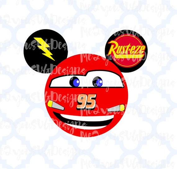 Lightning McQueen Mouse Head SVGEPSPNGStudio