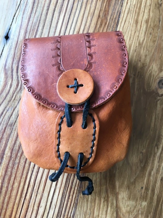 handmade leather belt bag / hip pouch by aNomadicTendency on Etsy