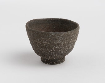 Shigaraki Charcoal Sake Cup (Guinomi)